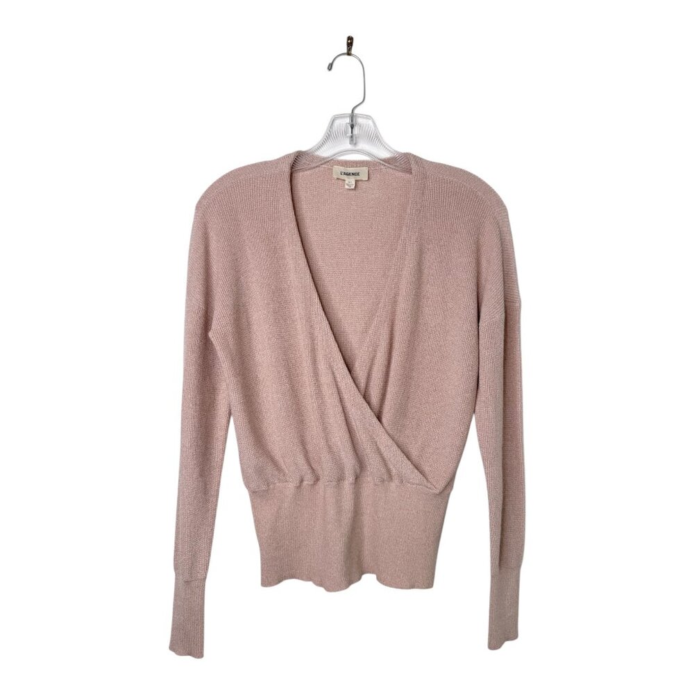 L'AGENCE Blair Crossover Pullover Top - Picture 3 of 8